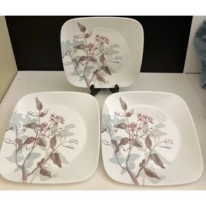 Corelle by Corning Vitrelle Twilight Grove 9" Square Luncheon Plates Set of 3